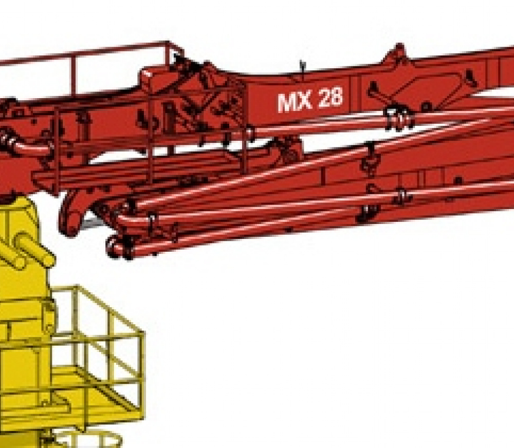 Rozdeľovací výložník Putzmeister MX 28